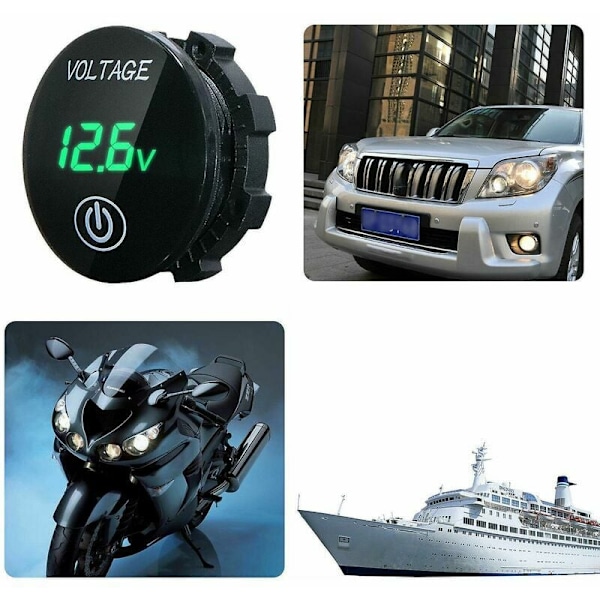 Noggrann övervakningsvoltmeter, mångsidiga monteringsalternativ digital voltmeter för ATV:er UTV:er