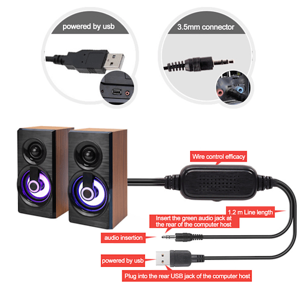 USB-C-högtalare med Bluetooth 5.0, ger mångsidighet till din skrivbordsinstallation i ljust trä