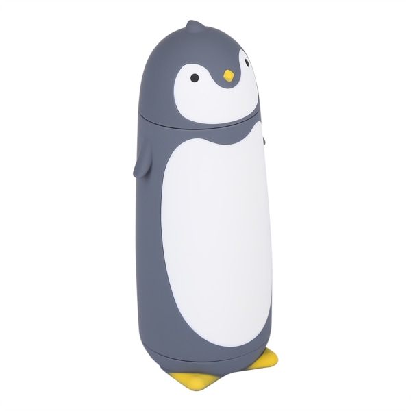 300 ml kannettava söpö pingviinilasivesipullo kaksikerroksinen muki Travel Cup harmaa