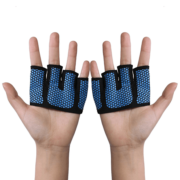 Träningshandskar för kvinnor och män, fullt handflateskydd silikon halkfri design snabbtorkande tyg flexibel vaddering för yoga tyngdlyftning pull-up