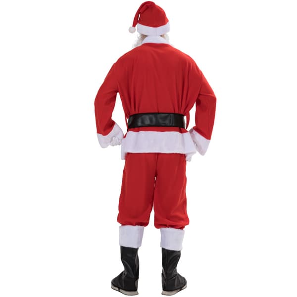 Deluxe tomtedräkt i sammet, 7 delar Red