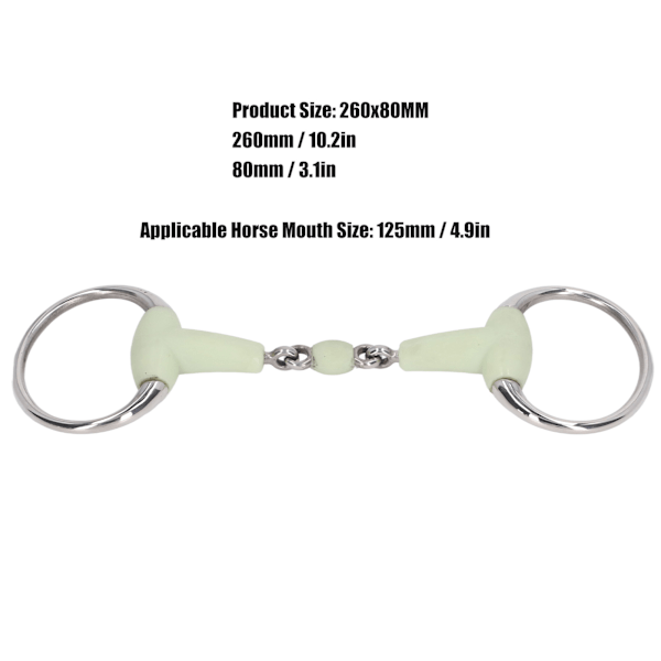 Hevosen snaffle-kuolaimet Ruostumaton teräs Hevosen snaffle-rulla Puutarhan jalostus Suukappaleet 125 mm hevosen suuhun