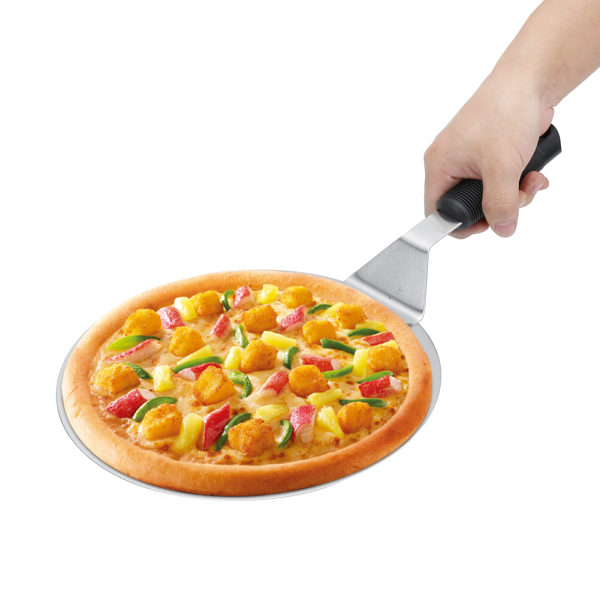 10-tommers runde rustfritt stål Pizza Peel Shovels Baking Shovel Paddle