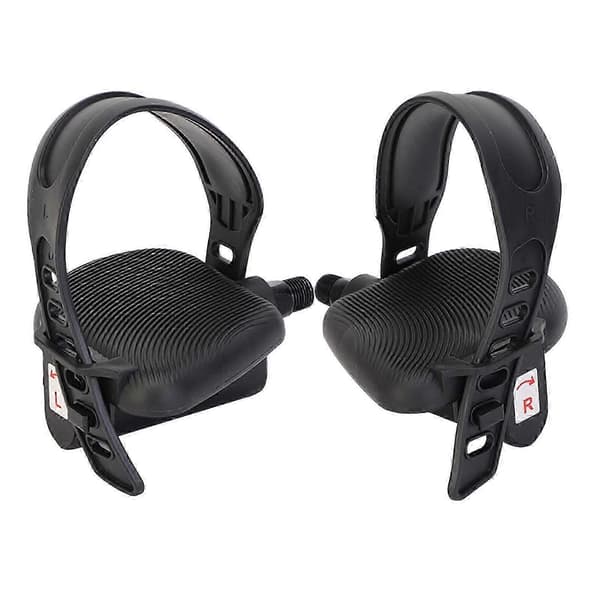 Exercise Bike Pedal Bicycle Parts with Straps Replacement Durable for Training