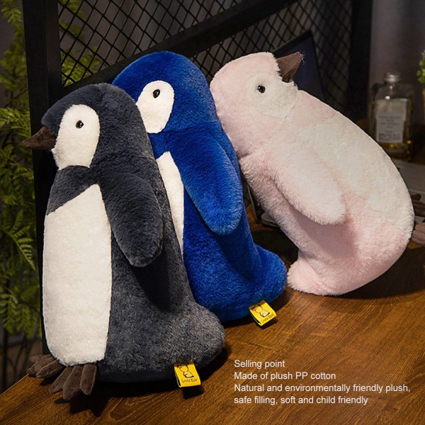 Pehmoinen pingviini, söpö, pehmeä, pörröinen täytetty eläin, pehmolelu, lelu lapselle, syntymäpäivä, 9,84 tuumaa, vaaleanpunainen