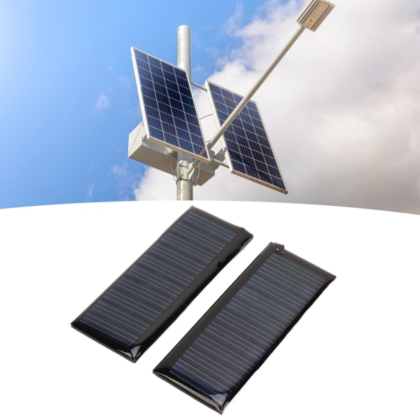 2ST 45MA 5V mini solpaneler 3,7V hög omvandlingshastighet Energibesparande Effektiva polykristallina solceller