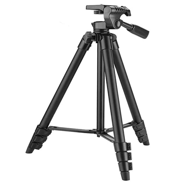 Kompakt Lättviktigt 57-tums Stativ för DSLR-kameror, Högkvalitativ Aluminiumlegeringskonstruktion Säkerställer Hållbarhet, Halkfria Gummifötter för Pålitligt Grepp,