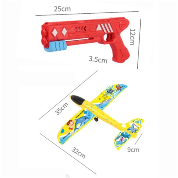 Skumgummi Katapult Flygplan Leksak för Barn Launcher Glider Modell Flygplan Launcher Spel Leksak