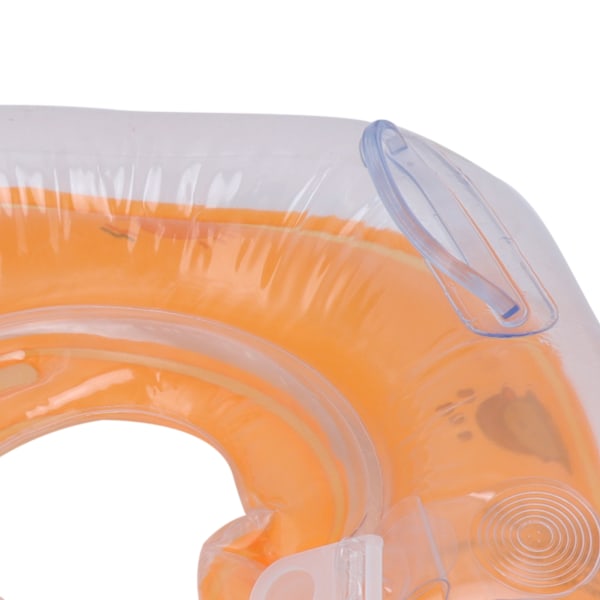 Nyfødt svømmering oppustelig flydende krave baby svømmebassin legetøj til 0-18 måneders babyorange