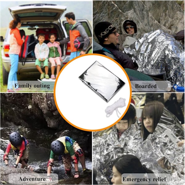 Kompakt Portabelt Nödskydd, Högvisibilitets Tubtält, Återanvändbart för Flera Tillfällen, Mylar Termiskt Material Säkerställer Värme & Skydd