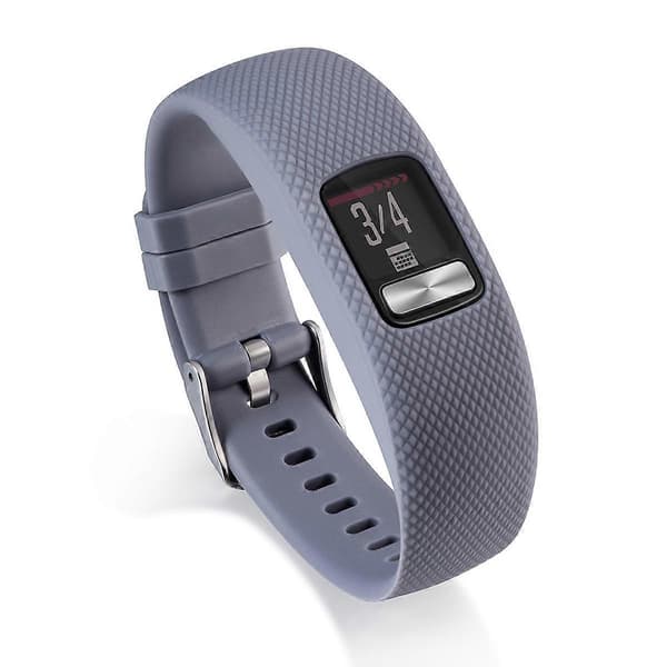 Garmin Vivofit 4 xDfind hopeasolki silikoni urheilukellon ranneke harmaa