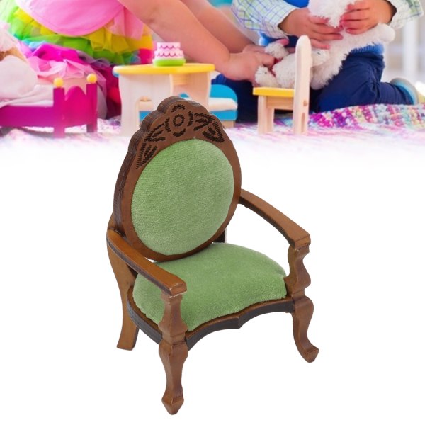 1:12 Scale Dollhouse Miniature Vintage Sofa Retro Single Chair Furniture for Home Decoration Scene Shooting