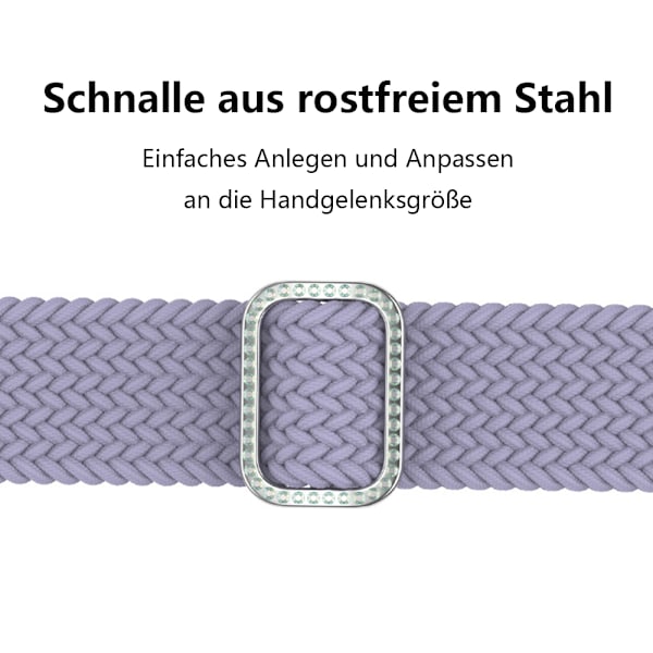 Eleganta Elastiska Flätade Armband, Bekväma Elastiska Solo Loop med Spänne i Rostfritt Stål, Kompatibla med Apple Watch Band Ultra Series