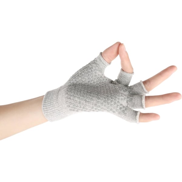 Yogahandskar, Halkfritt Grepp & Fingerlös Design, För Kvinnor & Män, Bomull som Andas, Förbättrar Stabilitet & Komfort, Perfekt för Yoga, Pilates, Dans &