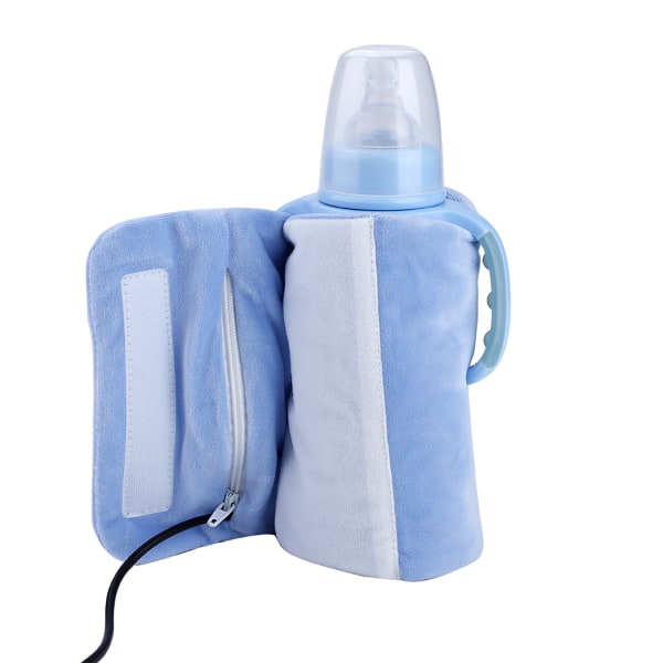 USB Bärbar resemugg Mjölkvärmare Värmare Flaskvärmare Nappflaska Förvaringsväska för spädbarn Blå