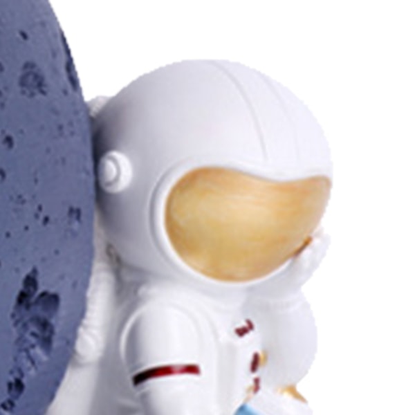 Stjärnklara Bokstöd Astronaut, Rymdinredning För Moderna Bokhyllor, Kraftigt Resinmaterial, Halkfri Bas Säkerställer Stabilitet, Multifunktionellt Kontor