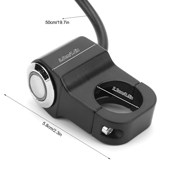 7/8 tuuman 22 mm LED-merkkivalo Moottoripyörän kytkin Ohjaustanko ON/OFF Universaali ATV UTV:lle Sininen valo