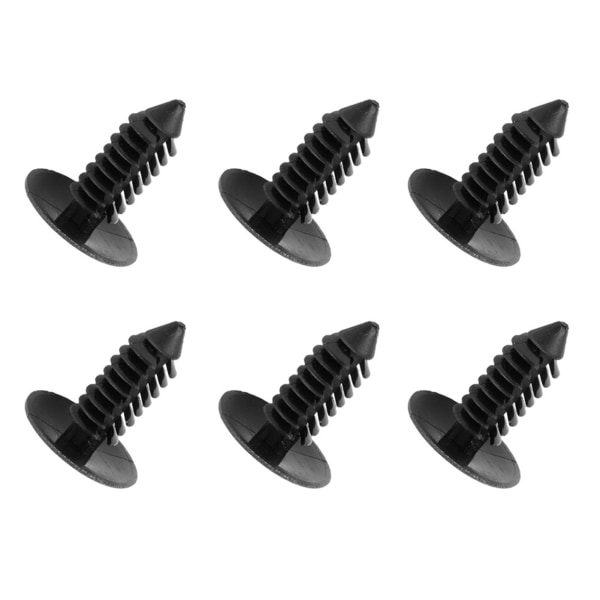 100pcs Car Door Trim 7.5mm Hole Plastic Push in Rivets Fastener Black