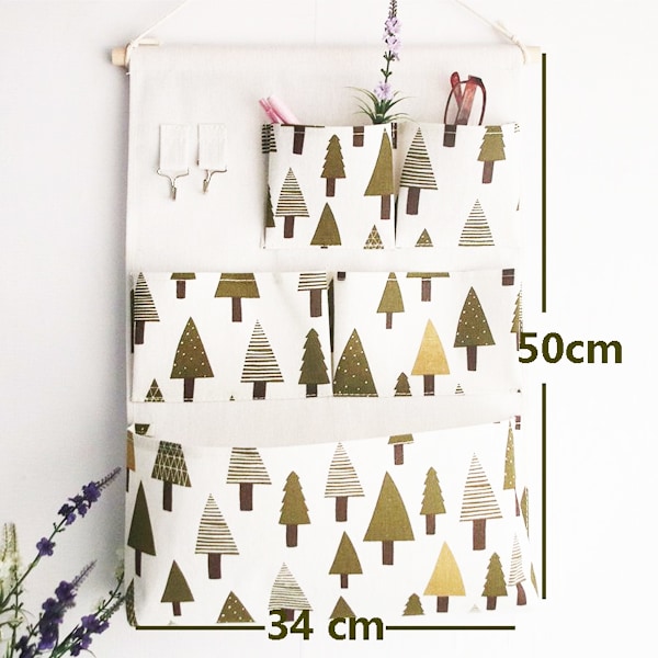 Vägg Dörr Garderob Hängande Förvaringsväska Organizer Flerlagers Nonwoven Tyg Ficka Skräpförvaring Multifunktionell Rum Sovrum Badrum Organizer Utrymme