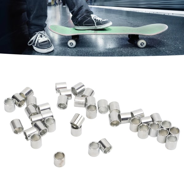 40 stk. Lejespacer Skateboard Hardware Tilbehør til Longboards Skateboards Reparation Genopbygning Sølv