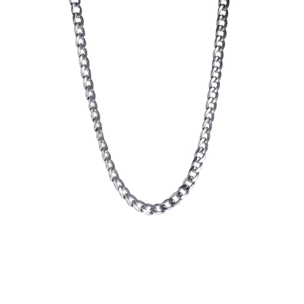 Titanium Chain Halsband Punk Style hållbart stål Fadeless Silver