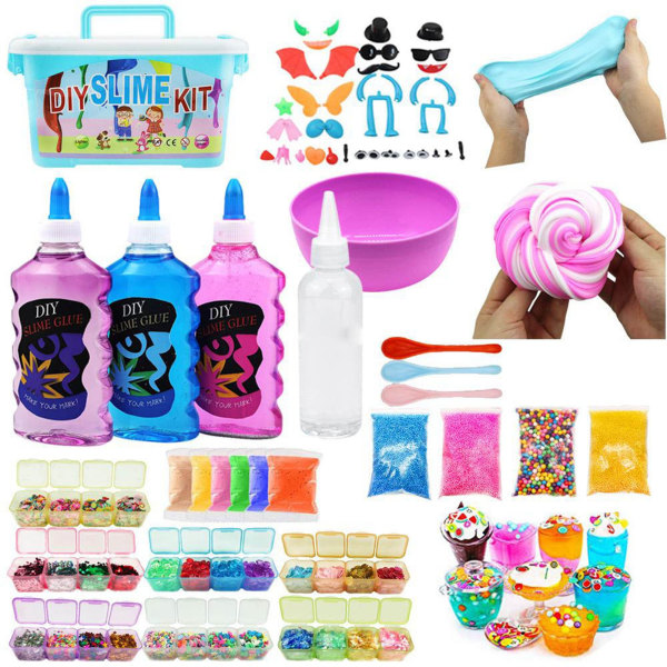 Crystal Clay Making Kit DIY Crystal Glue Fluffy Polymer Antistress  Kids Crystal Mud Gifts Toys