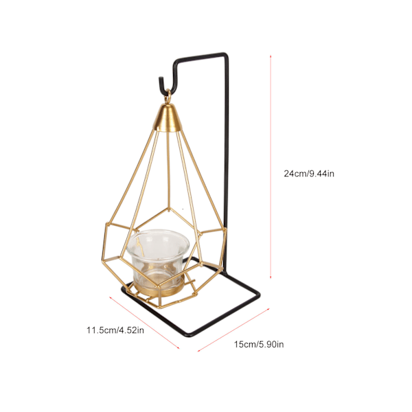 Geometrisk hängande ljusstake display stativ ljusstake kopp legering värmeljushållare bordsdekoration