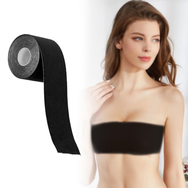 Breast Lift Tape Push Up Tape Nipple Cover Waterproof SweatProof Adhesive Nipple Breast Tape(Black )