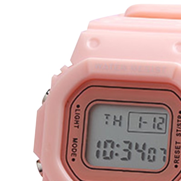 LED Electronic Sports Watch Waterproof Lightweight Luminous Smartwatch for Boys Girls Pink