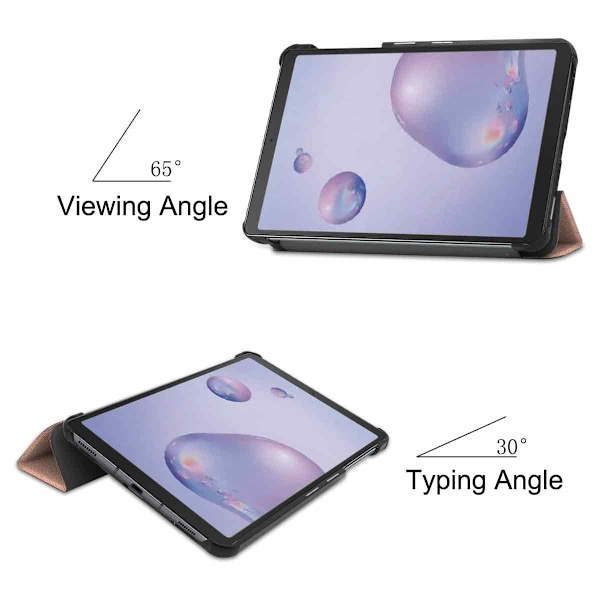 Elegant Läderfodral, Ultratunt Folio Ställ Lättviktsskydd, Premiumkvalitet PU-läder För Kompatibel Galaxy Tab A, Trefaldigt Ställstöd För
