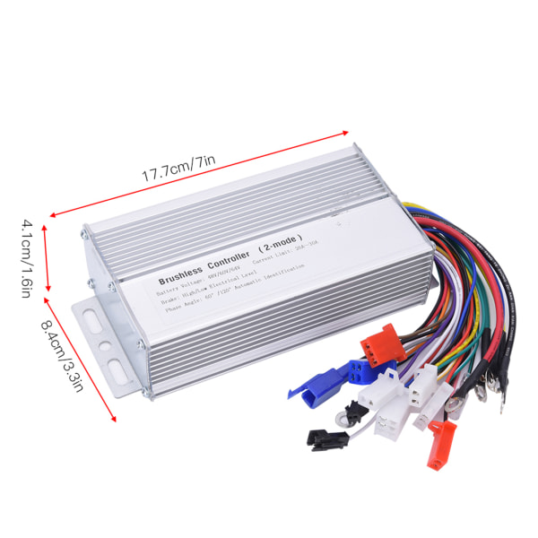 48V 60V 64V 1000W‑1500W Elektrisk sykkel børsteløs hastighetsmotor kontroller for elektrisk scooter