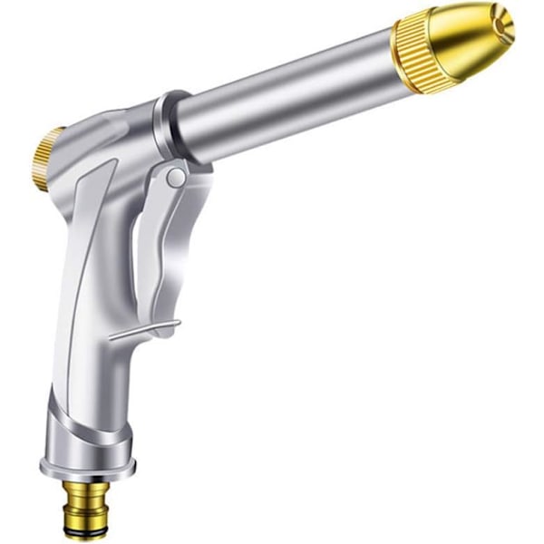 Sprutpistol för trädgård och gräsmatta, kraftig mässingsmunstycke i metall, ergonomisk design för biltvätt, trädgårdsbevattning, hundtvätt, rengöring