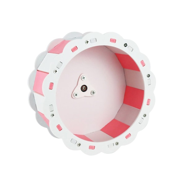 Hiljainen Hamsterin Juoksupyörä Auringonkukan Muotoinen PVC-Kiinnitys Lemmikkieläinten Juoksupyörä Hamsterin Urheiluun Kaksi Väriä, Sakura Pinkki ja Valkoinen 22cm/8.7in