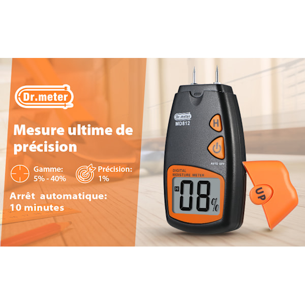Träfuktmätare för noggrann och snabb mätning, digital LCD-sensor säkerställer hög precision och bred kompatibilitet för olika material