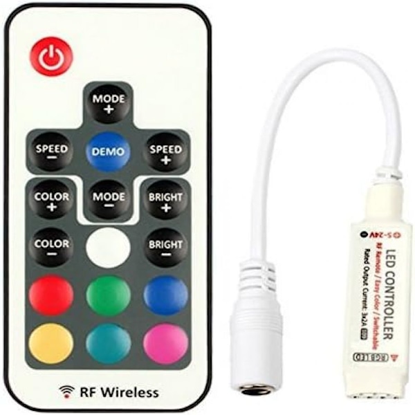 Ultra-tunn LED-strip Ljus Kontroller, RF Fjärrkontroll Med Minnesfunktion För Enkel Installation Och Bred Användning I Hem, Kontor Eller Fest