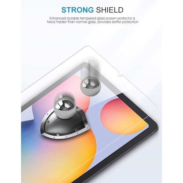 Ultraklart skärmskydd för Samsung Galaxy Tab S6 Lite, Repskydd 9H Hårdhet Högupplöst Film, 3-pack för Hög Känslighet och Enkel Applicering