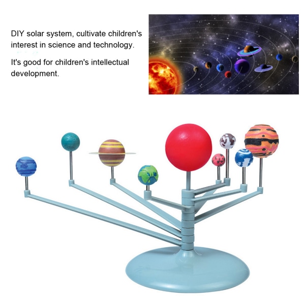 Tee-se-itse-palapeli, jossa kootaan aurinkokunta, lelu lapsille, opettavainen lelu
