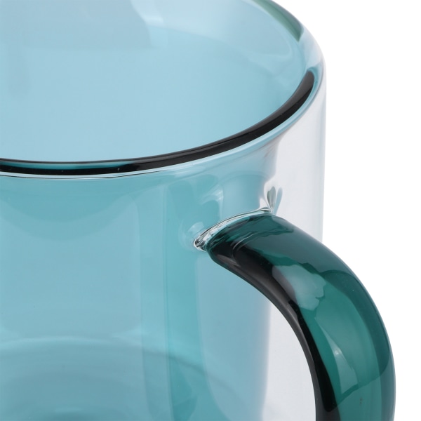 250 ml DoubleLayer Muki lämmönkestävä sylinterimäinen läpinäkyvä kuppi maitokahville Home (vaaleanvihreä)