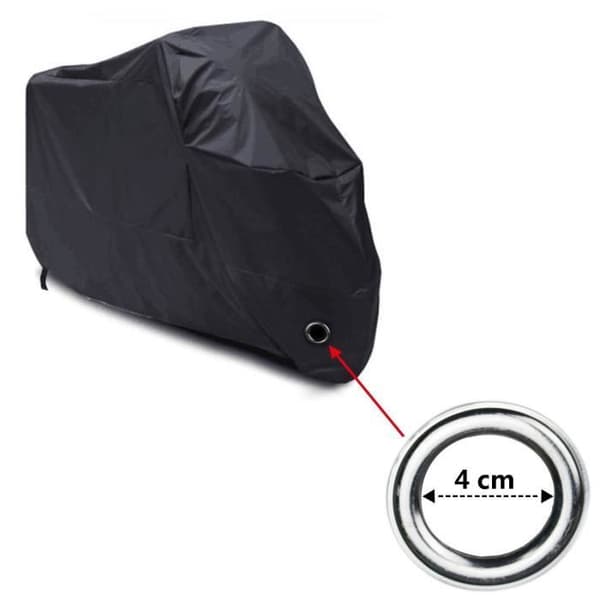 Motorcycle Cover - Waterproof Polyester Sun/Dust Protection Size XXL Black One Size