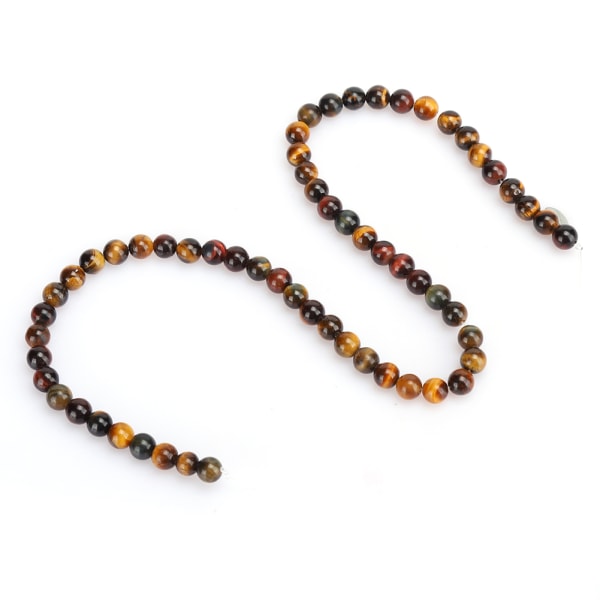 Natursten Tre farve Tiger Eye runde perler DIY smykker armbånd gør tilbehør (6mm 62 stk perler)