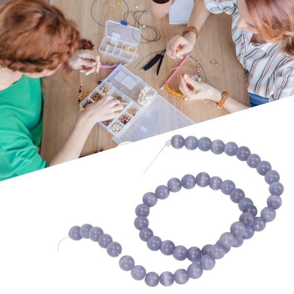 Natural Stone Spacer Beads DIY Stone Beads Accessories for Necklace Bracelet Jewelry CraftLight Purple