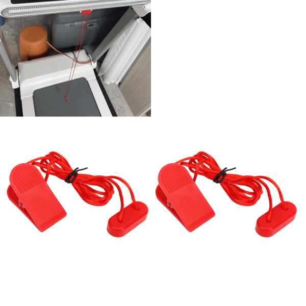 2st Löpband Universal Säkerhetsnyckel Löpband Magnet Nyckel Universal Ersättning Löpband Magnet Säkerhetslås Röd