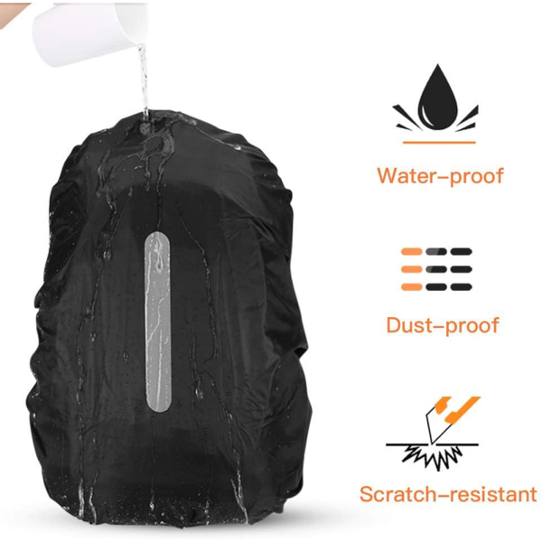 Rygsæk regnslag Vandtæt taskebetræk med reflekterende bælte