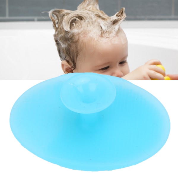 Baby Bath Silicone Brush Soft Facial Cleansing Brush Handheld Face Scrubber ExfoliatorNude Blue