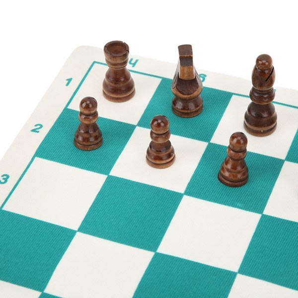 Internasjonalt sjakksett sjakkbrikker med PU sjakkbrett