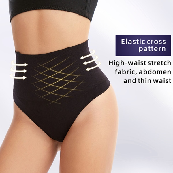 Body Shaper Panty Charming Hip Lift High Waist Body Shaping Tummy Control Shapewear for Women Black L