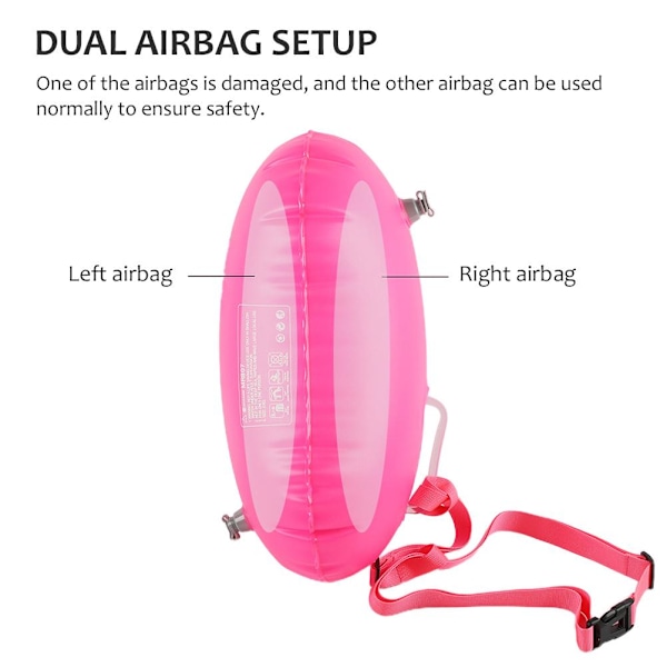 Swim Sentry: GPS-spårningsfunktioner, högkvalitativt PVC-material för simning i öppet vatten, snabb uppblåsning och tömning av simboj för säkrare simträning