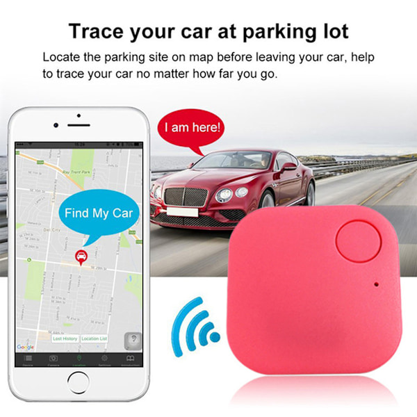 Ultratunn Bluetooth-tracker för plånböcker, bilar, husdjur, Anti-förlorad Bluetooth-enhet med appintegration, Precisionssökning upp till 10 meters spårningsräckvidd