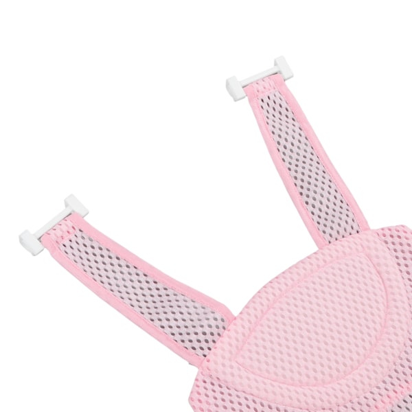 Femkantet badekarssæde støtte net skridsikker justerbar universel åndbar mesh blød nakkestøtte baby badekar net til spædbarn pink