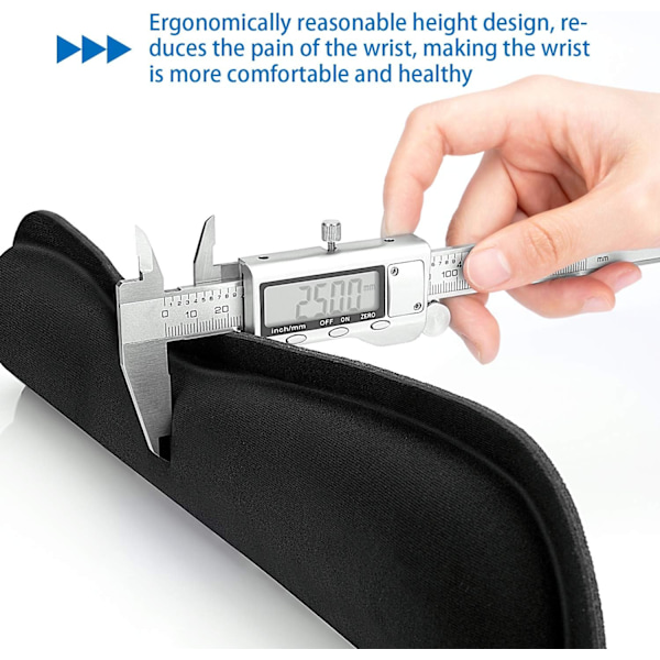 Lugna Din Handled, Handledsstöd i Memory Foam för Tangentbord och Mus, Ergonomisk Design för Smärtfritt Skrivande, Halkfri Bas Säkerställer Stabilitet